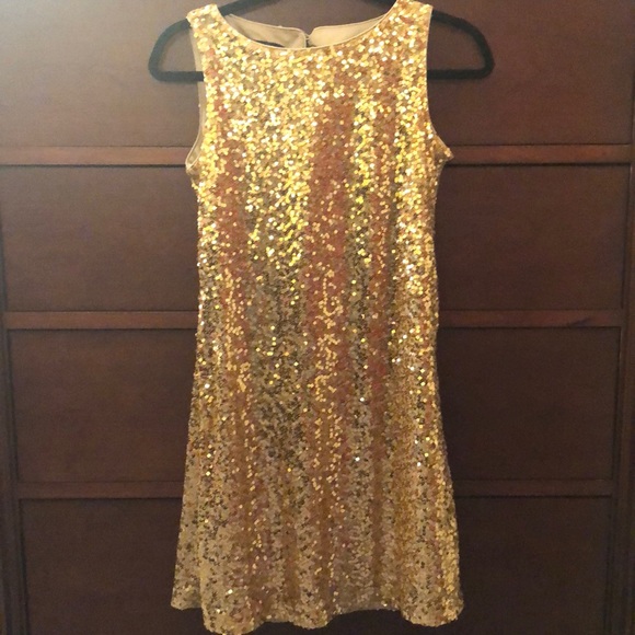 Nine West gold sequin holiday party dress - Picture 4 of 4